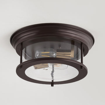 Lauren 13.25" Metal/Glass LED Flush Mount
